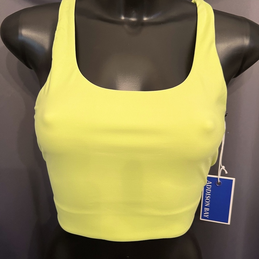 NWT Addison Bay Arch Bra, color Matchya (light lime green) Size XL